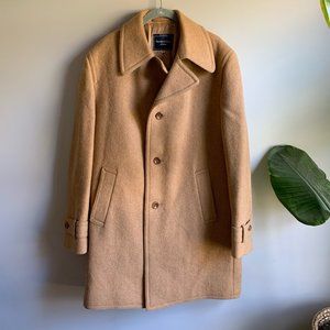 Vintage Men's Tweed Wool Flannel Lined Pea Coat Size 44